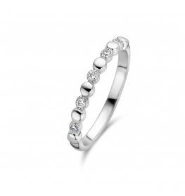 Trouwring 18kt witgoud briljant