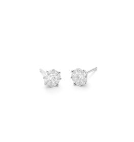 Oorringen solitair diamant