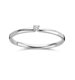 verlovingsring witgoud 18kt briljant