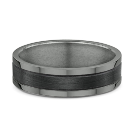 Trouwring Tantalum/Carbon