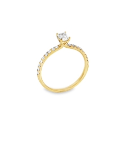 verlovingsring geelgoud 18kt emerald cut
