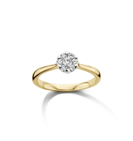 verlovingsring geelgoud 18kt briljant