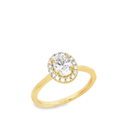 Verlovingsring geelgoud 18kt Labgrown