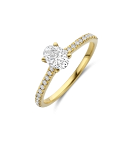 verlovingsring geelgoud 18kt lab grown
