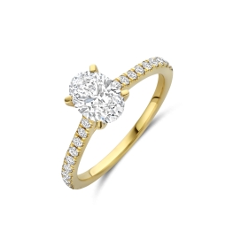 verlovingsring geelgoud 18kt lab grown