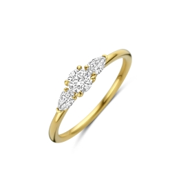 verlovingsring geelgoud 18kt lab grown