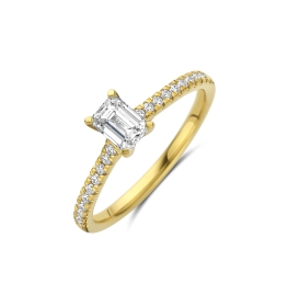 verlovingsring geelgoud 18kt lab grown
