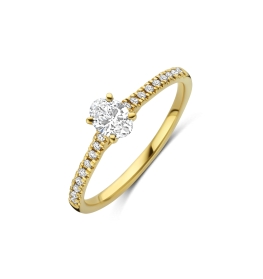 verlovingsring geelgoud 18kt lab grown